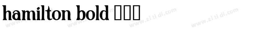 hamilton bold字体转换